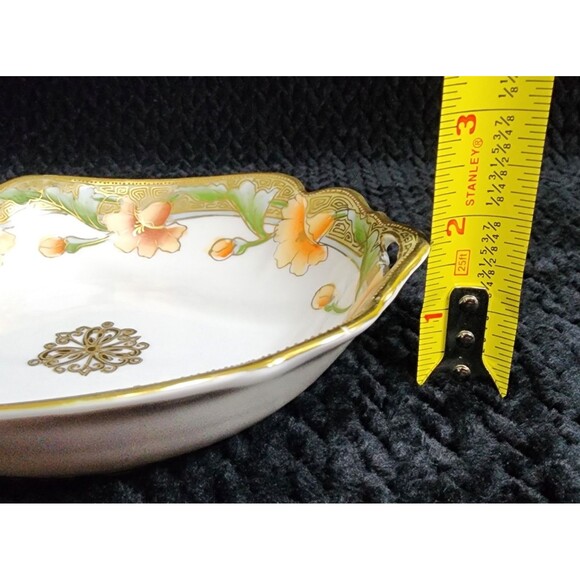 Nippon Art Nouveau Porcelain Bowl – Pre-War Green Mark - 1891 to 1921 - Moriage - Picture 11 of 11